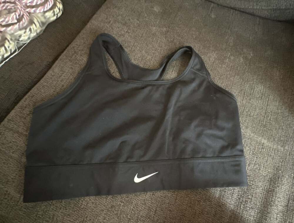 Nike Dri-FIT Sports Bra Size 2X Black Longline